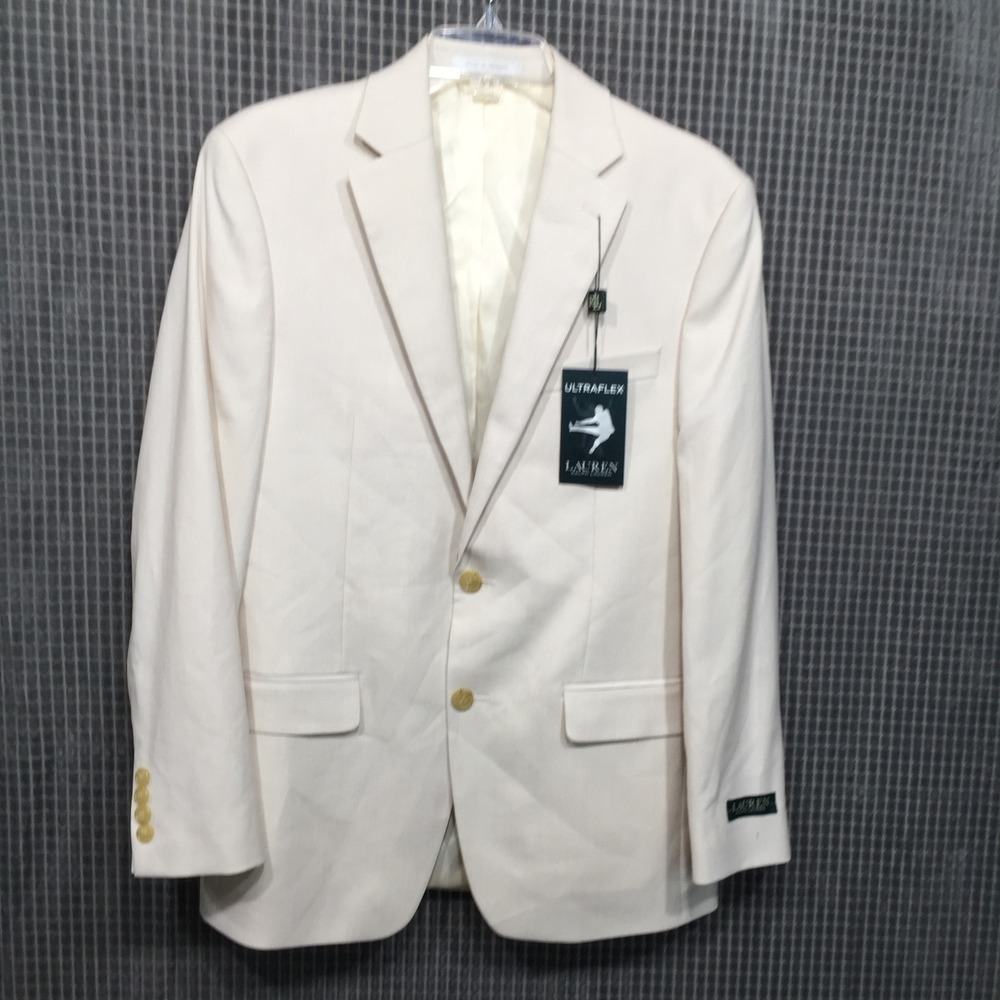 Lauren Ralph Lauren Mens Sport Coat Ultraflex Lexington 38REG Stone